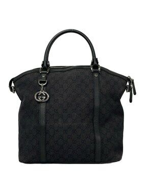 Gucci Handbag Interlocking Black Leather